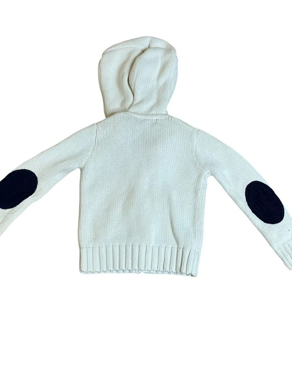 Ralph Lauren PoloCream Knit Zip-Up Sweater Hoodie Sz 4T